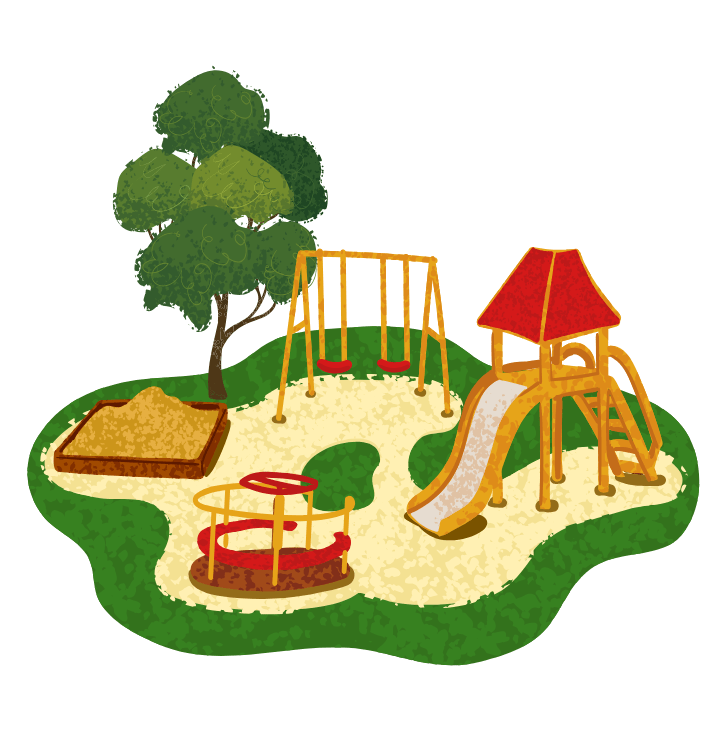 Parc jeux enfants balançoire toboggan Cabannes